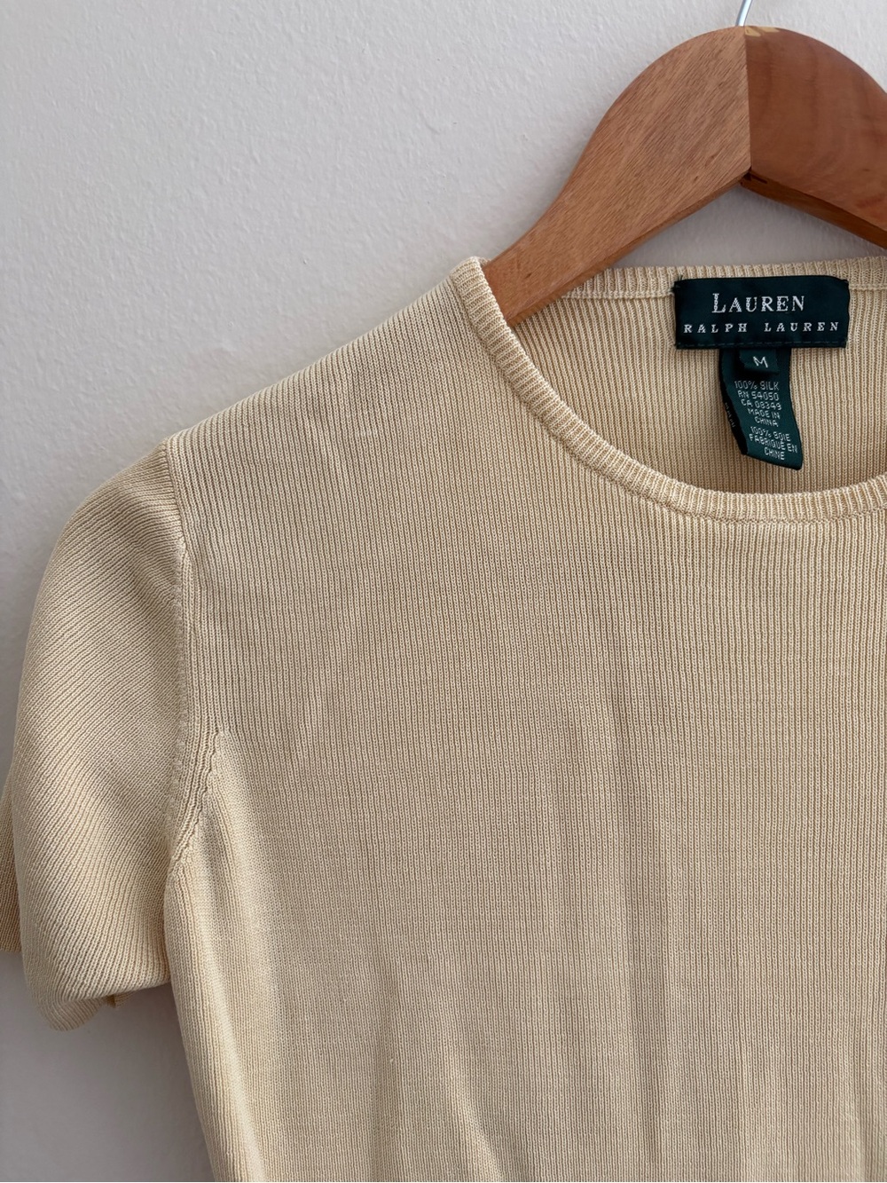 Lauren Ralph Lauren Short Sleeve Tee in Light Beige